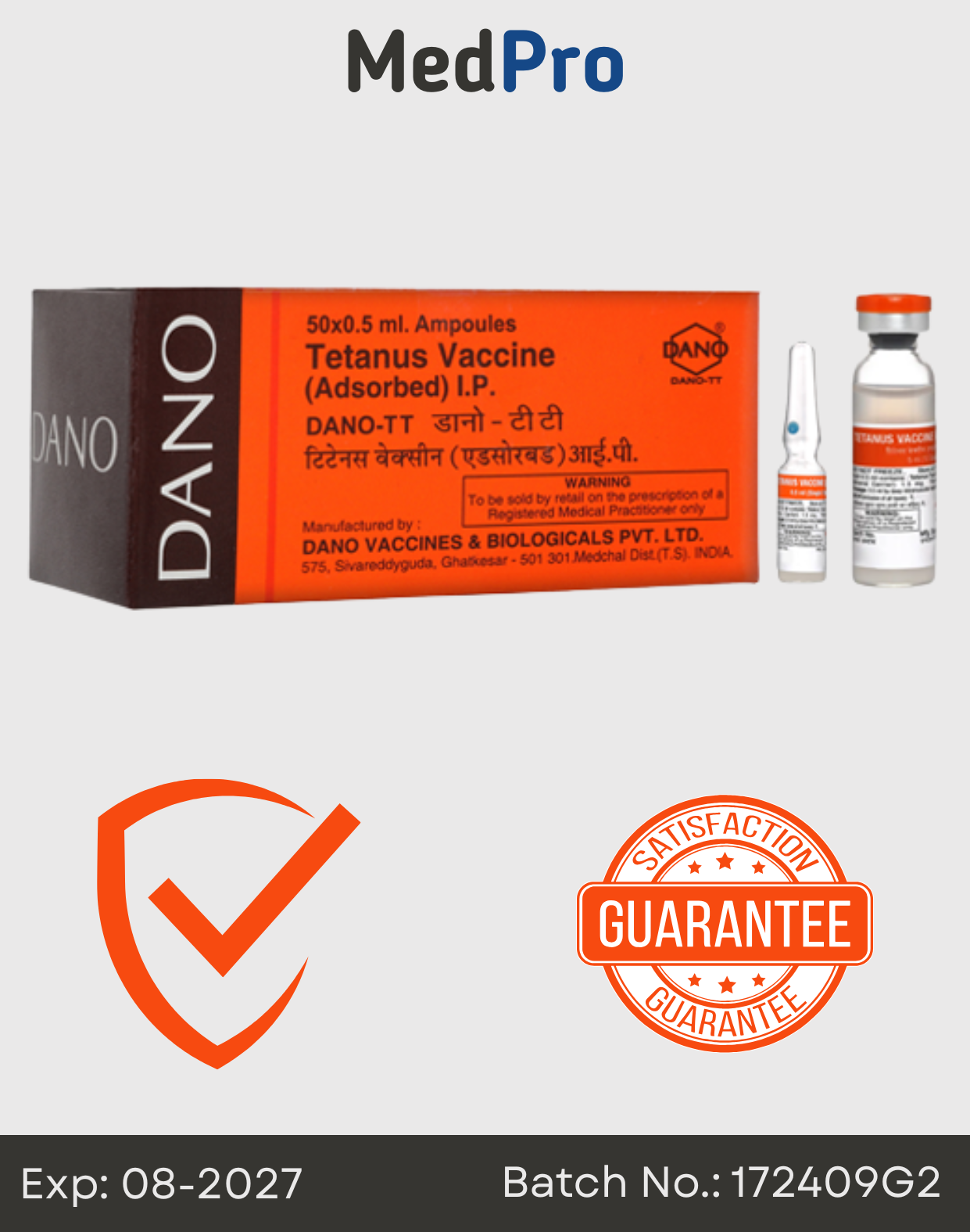Dano TT – Tetanus Toxoid Adsorbed Vaccine (I.P.)