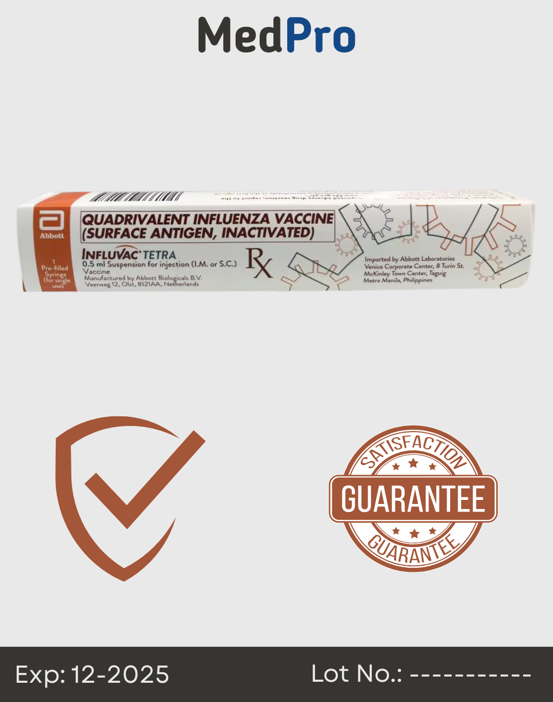 Influvac Tetra 2025 - Quadrivalent Influenza Vaccine (0.5 mL Syringe)