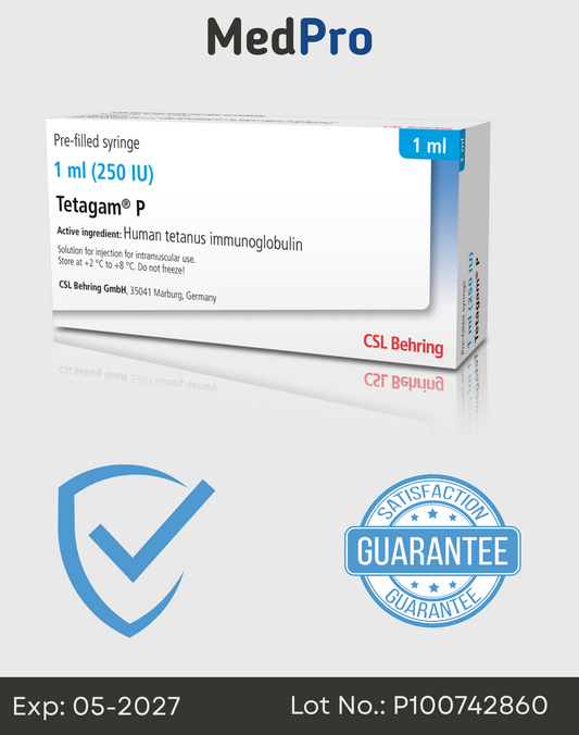 Tetanus Immunoglobulin 250 IU – Prefilled Syringe