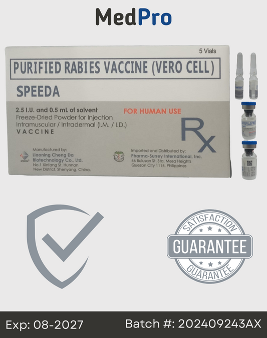 Rx: Speeda 2.5 I.U.0.5 mL Ampule