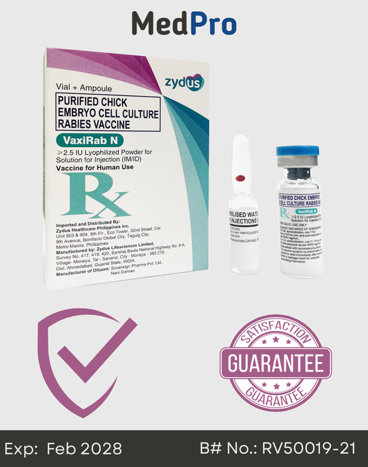 VaxiRab (Local) – 2.5 IU Rabies Vaccine