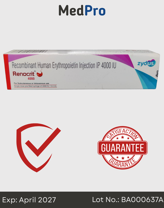Renocrit 4000 IU Injection – Erythropoietin Alfa for Anemia Management
